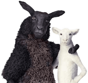 Fåret Frank och sonen Francis från Tele2-reklamen